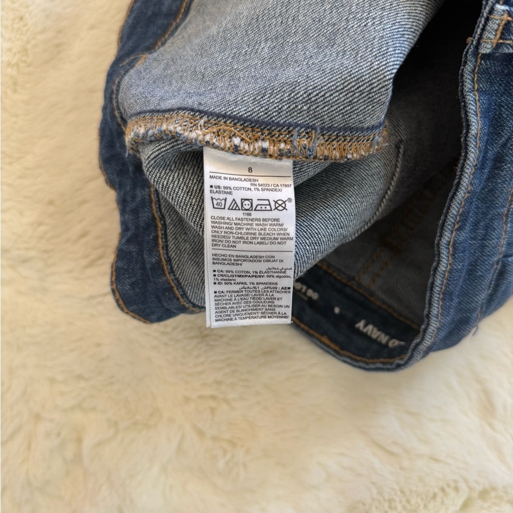 OLD NAVY JEANS HIGH RISE OG LOOSE MEDIUM WASH DENIM SIZE 8 - Picture 6 of 9